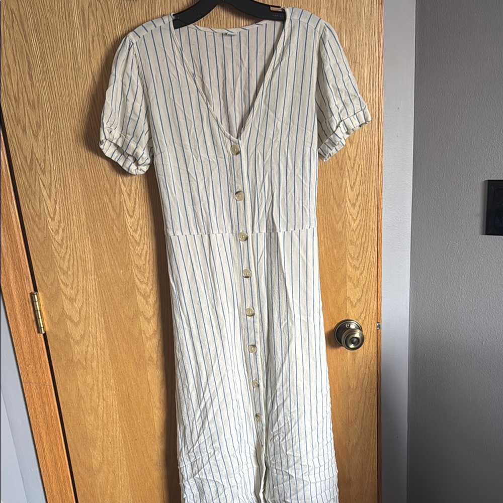 Striped Button-Down Dress